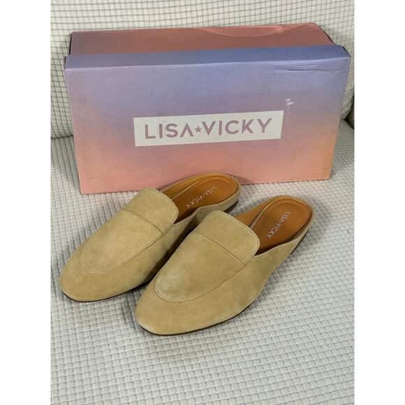 Lisa Vicky Ease-V Slip-on Suede Mule, Camel, Size 6.5 - Picture 1 of 6
